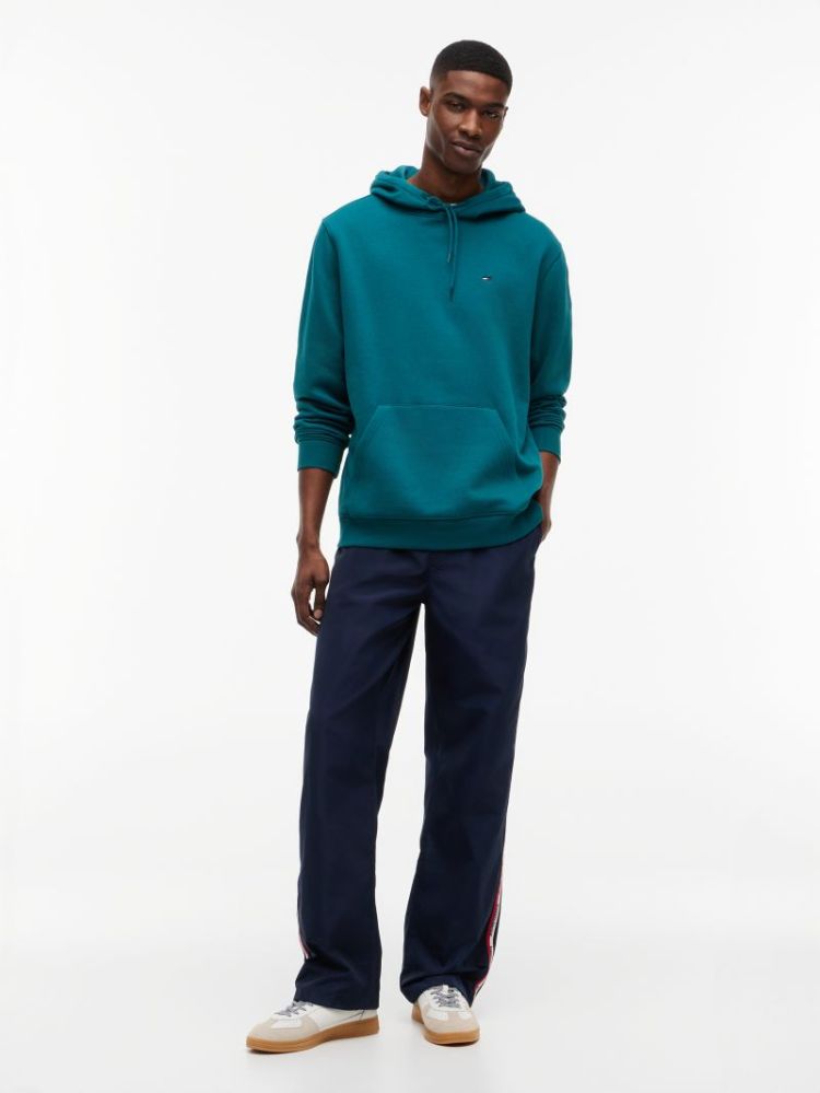H TJM REG S FLAG HOODIE EXT L8J POLAR TEAL