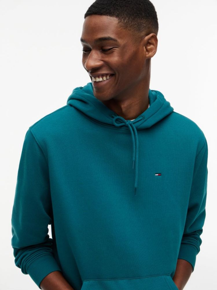 H TJM REG S FLAG HOODIE EXT L8J POLAR TEAL