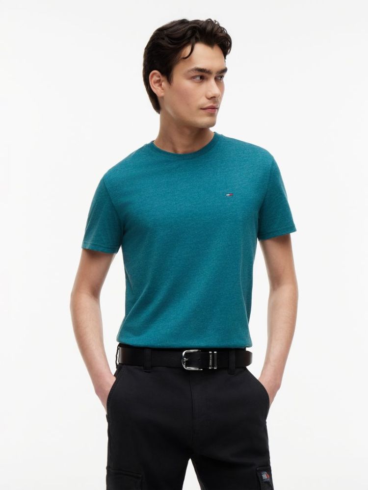 H TJM XSLIM JASPE T-SHIRT L8J POLAR TEAL