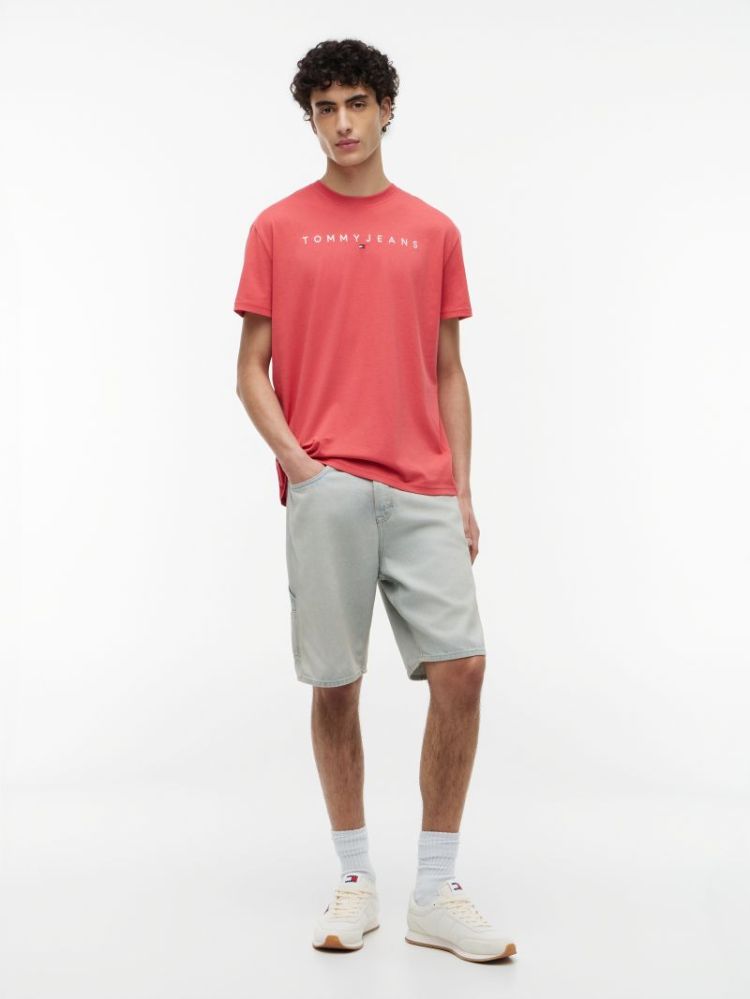 J TJM REG LINEAR LOGO T-SHIRT XK5 ATHEM RED