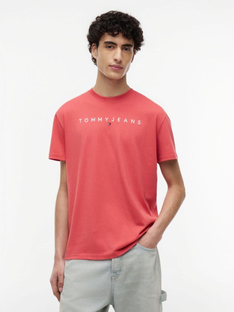 J TJM REG LINEAR LOGO T-SHIRT XK5 ATHEM RED