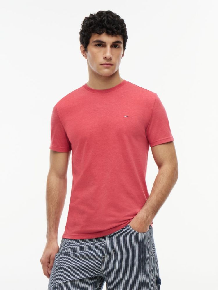 H TJM XSLIM JASPE T-SHIRT EXT XK5 ATHEM RED