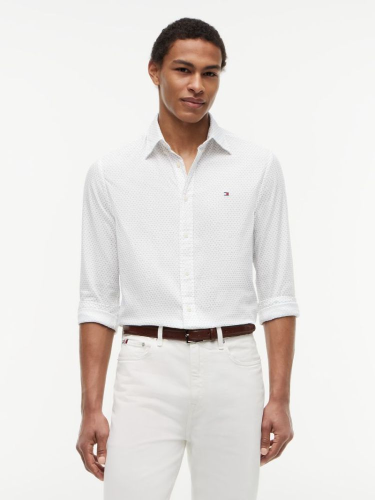 H FLEX POPLIN MINI PR HEMD OK4 WHITE/ALLOV
