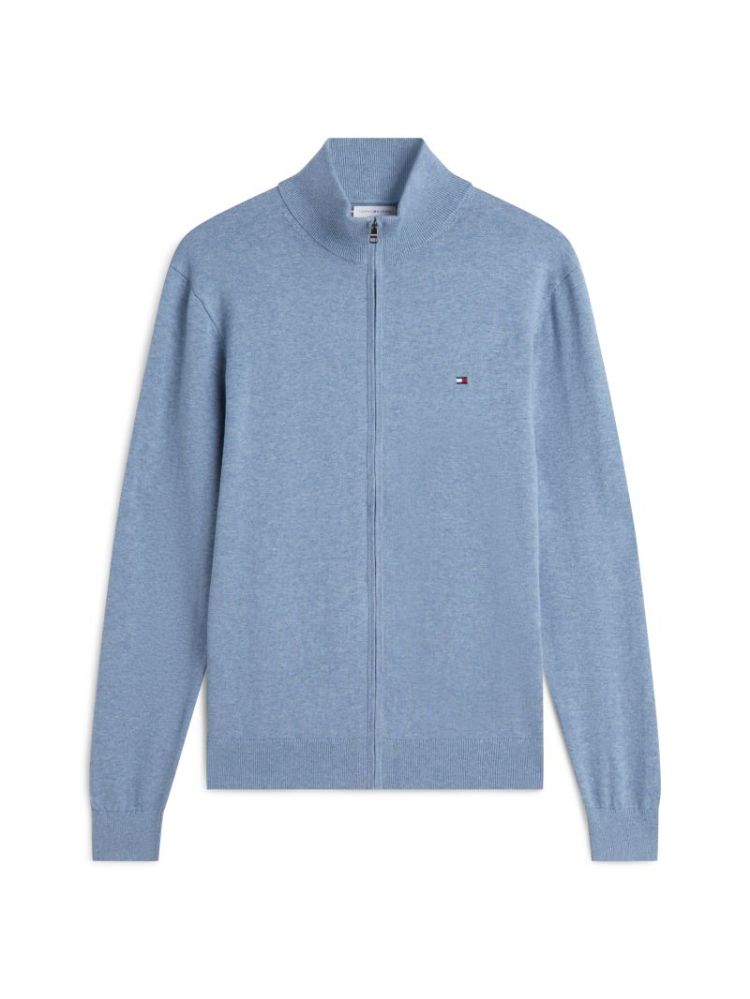 H ESSENTIAL COTTON ZIP PULL DOZ BRISK BLUE