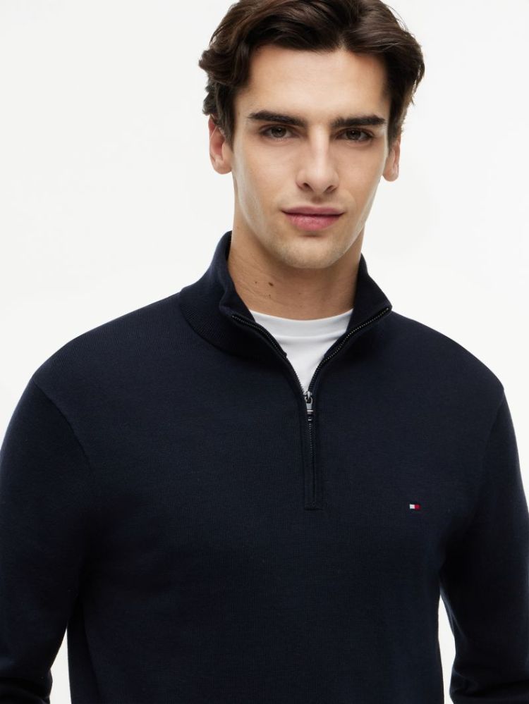 H ESSENTIAL COTTON ZIP PULL DW5 DESERT SJY