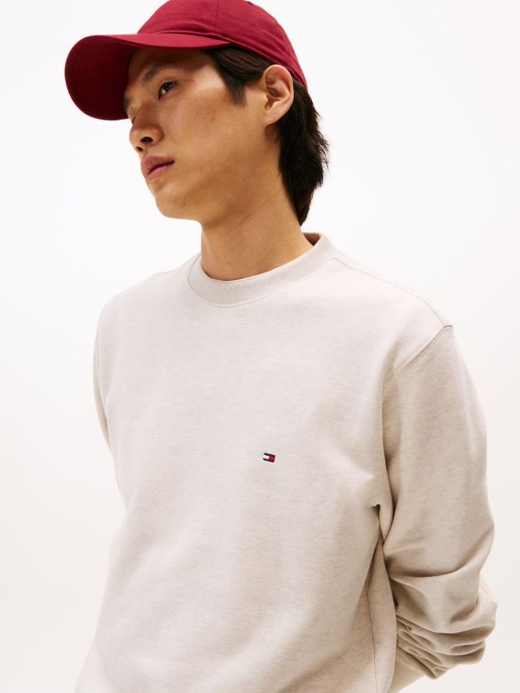 H ESSENTIAL TERRY CREWN PULL HGF HEATHERED O