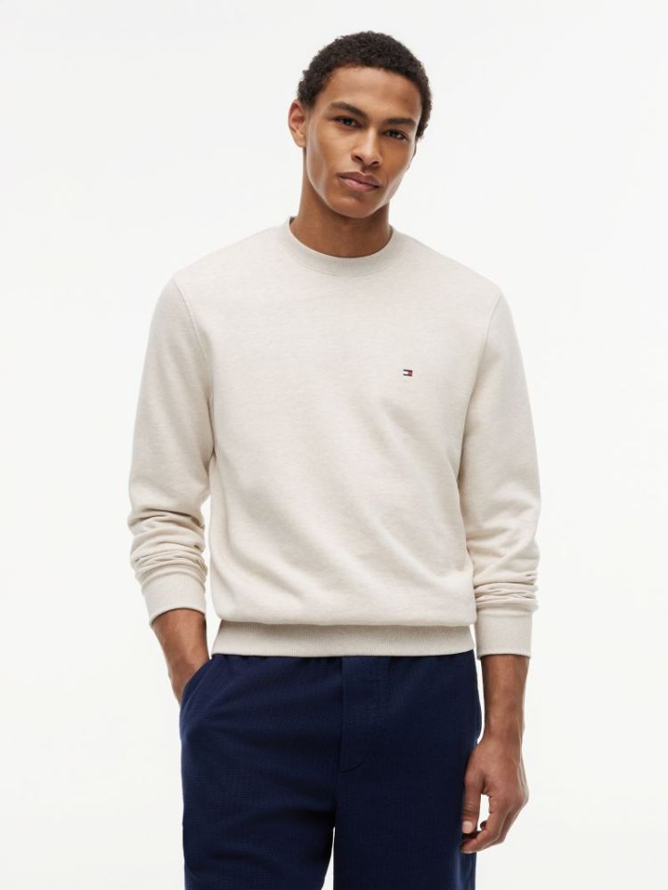 H ESSENTIAL TERRY CREWN PULL HGF HEATHERED O
