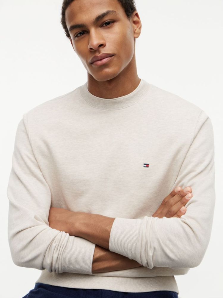 H ESSENTIAL TERRY CREWN PULL HGF HEATHERED O