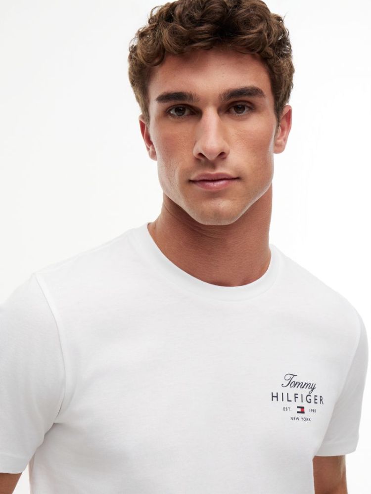 H SCRIPT STACK REG T-SHIRT YBR WHITE