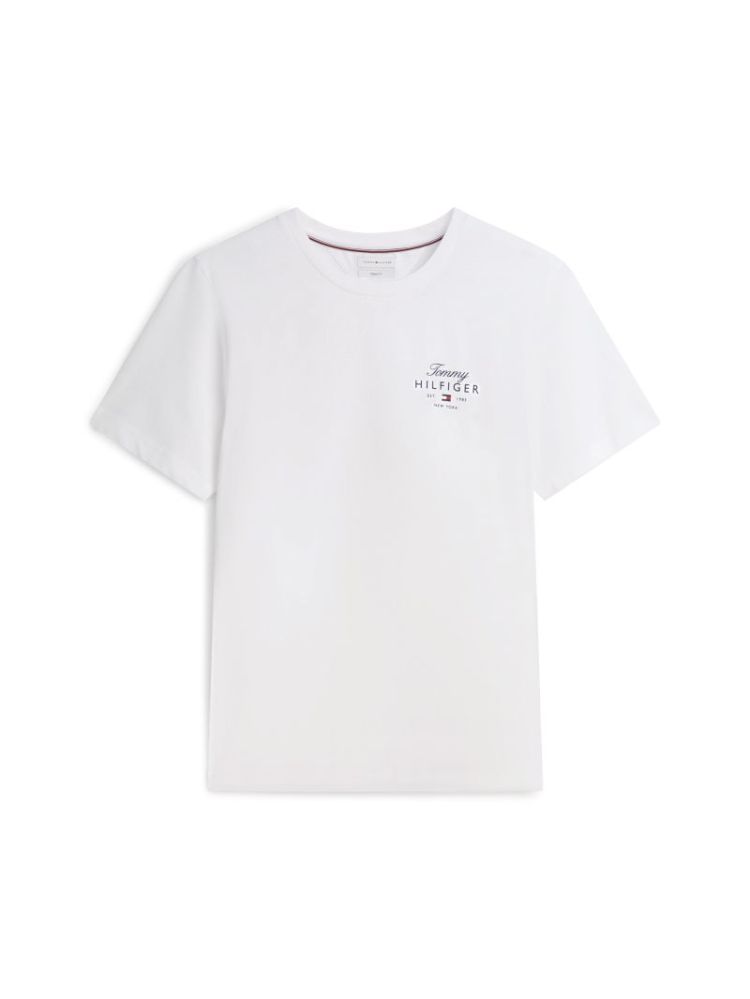 H SCRIPT STACK REG T-SHIRT YBR WHITE