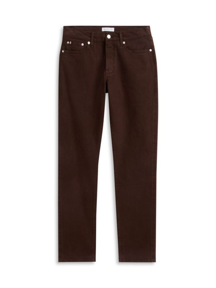 H DENTON SLIM STRAIGHT BROEK GOP DARK COFFEE
