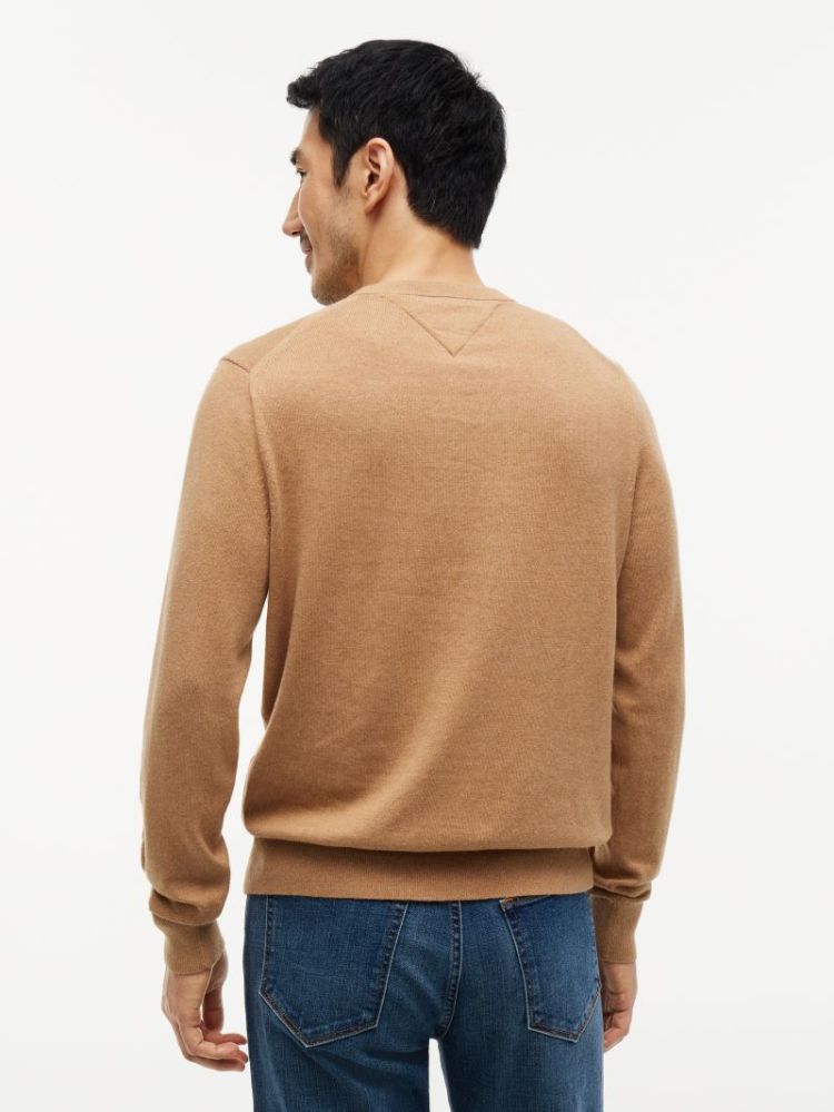 H PIMA ORG CTN CASHMERE PULL A1L SAFARI CANV