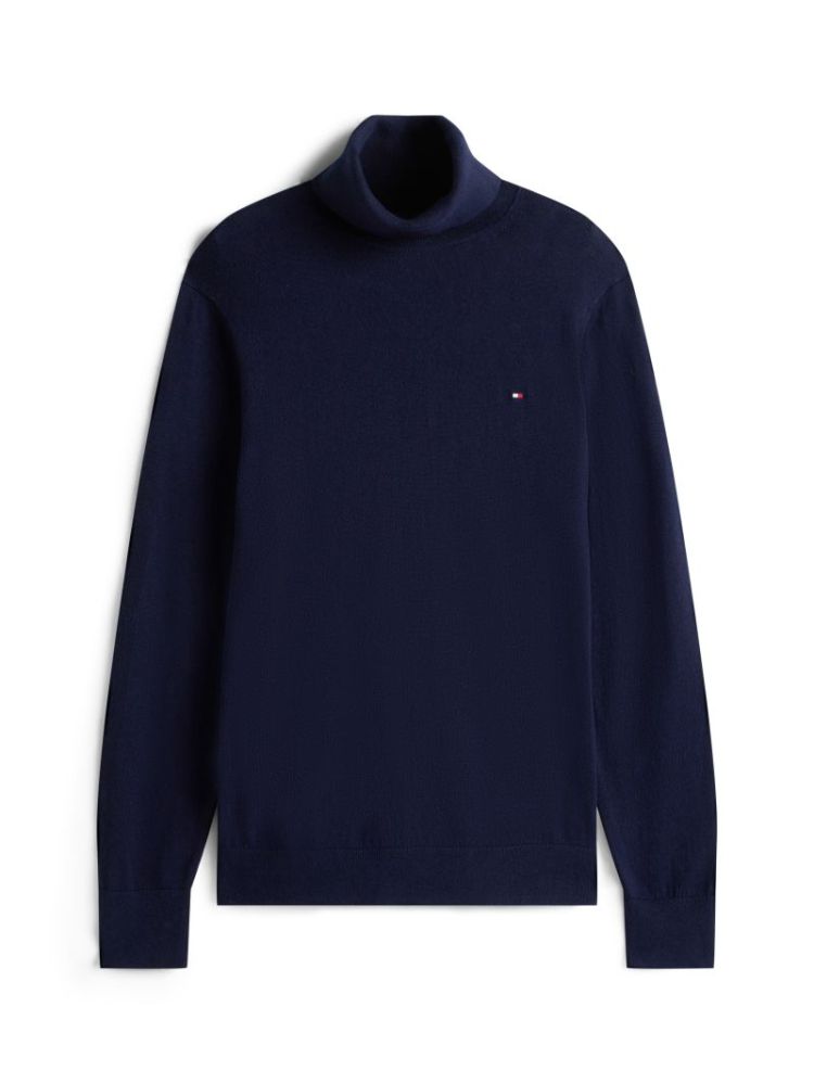 H PIMA ORG CTN CASHMERE PULL DW5 NAVY BLUE
