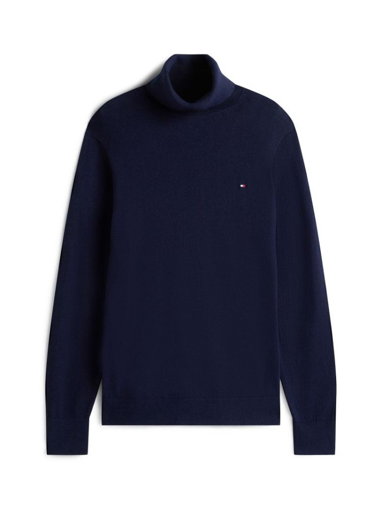 H PIMA ORG CTN CASHMERE PULL DW5 NAVY BLUE