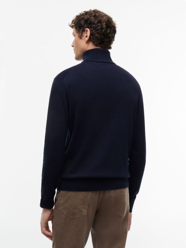 H PIMA ORG CTN CASHMERE PULL DW5 NAVY BLUE