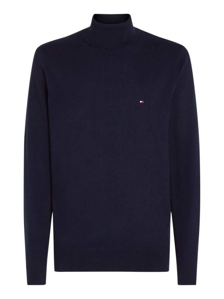 H PIMA ORG CTN CASHMERE PULL DW5 NAVY BLUE