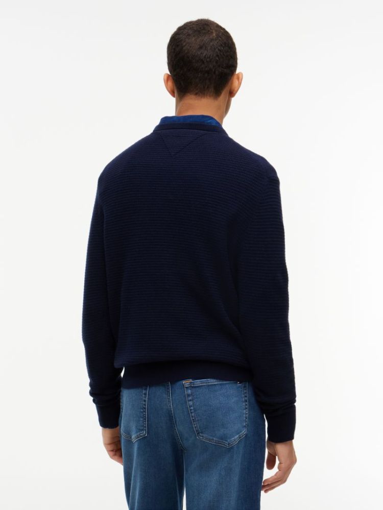 H PIMA CTN CASH STRUCT PULL DW5 NAVY BLUE