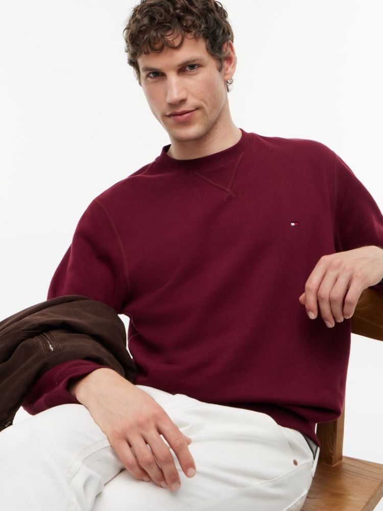 H ESS SEASONAL FLEECE PULL VLP BURGUNDY