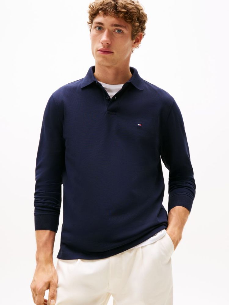 H 1985 REGULAR LS POLO DW5 NAVY BLUE