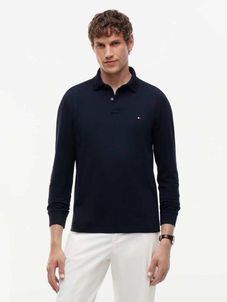 H 1985 REGULAR LS POLO DW5 NAVY BLUE