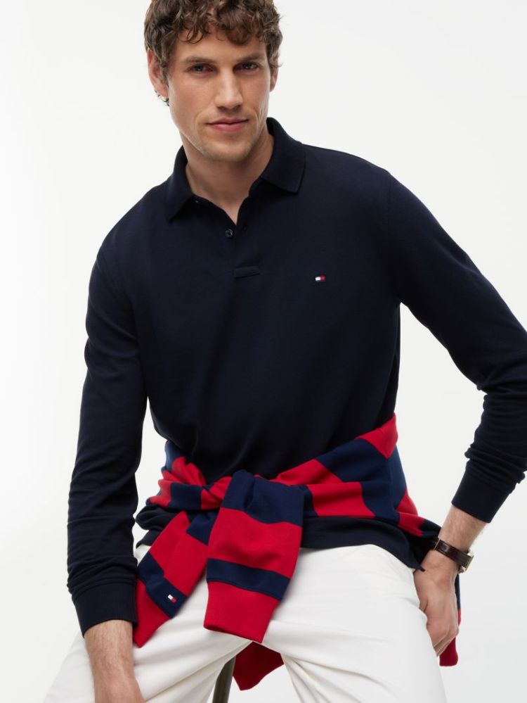 H 1985 REGULAR LS POLO DW5 NAVY BLUE