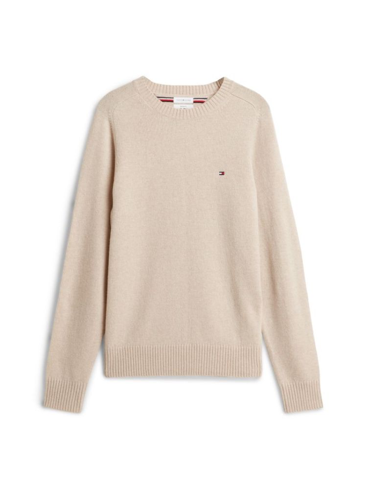 H LAMBSWOOL CREW NECK PULL HGF HEATHERED O