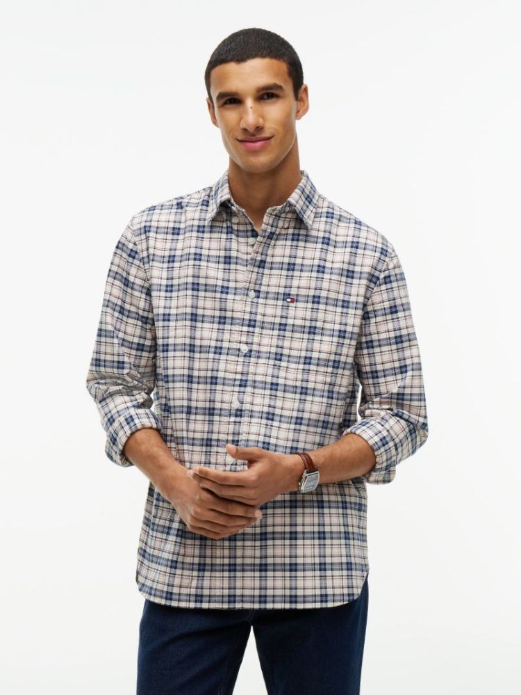 H OXFORD TARTAN CHECK HEMD OLY NEWSPRINT B