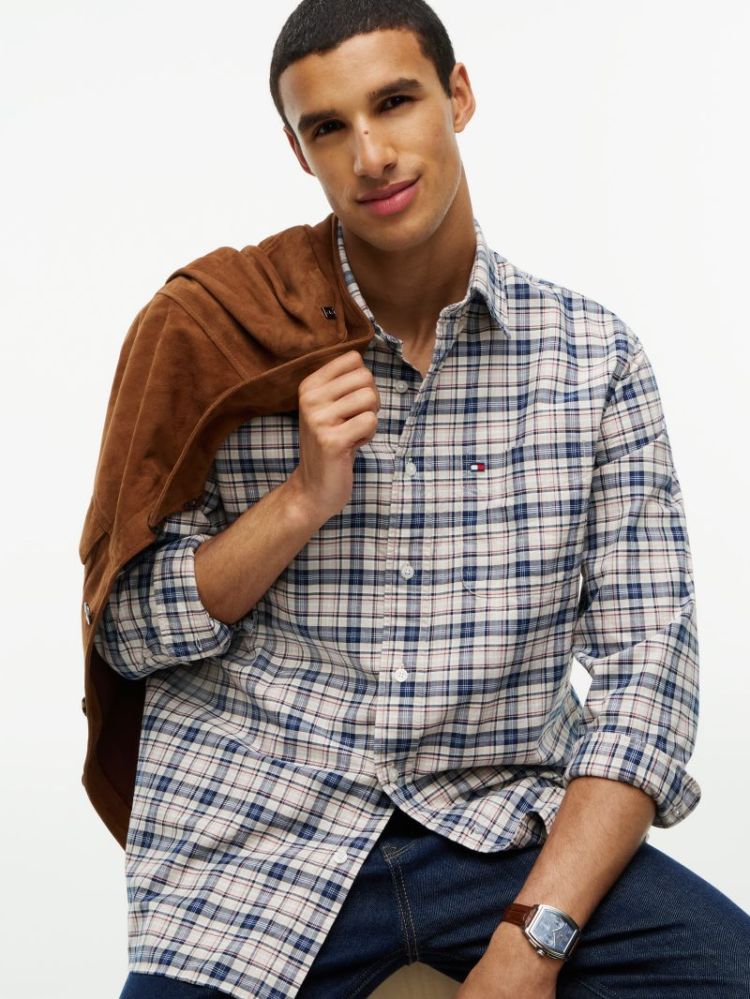 H OXFORD TARTAN CHECK HEMD OLY NEWSPRINT B