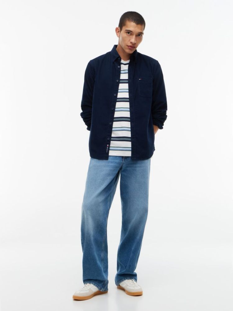 H TJM REG BABY CORD HEMD EXT C1G DARK BLUE