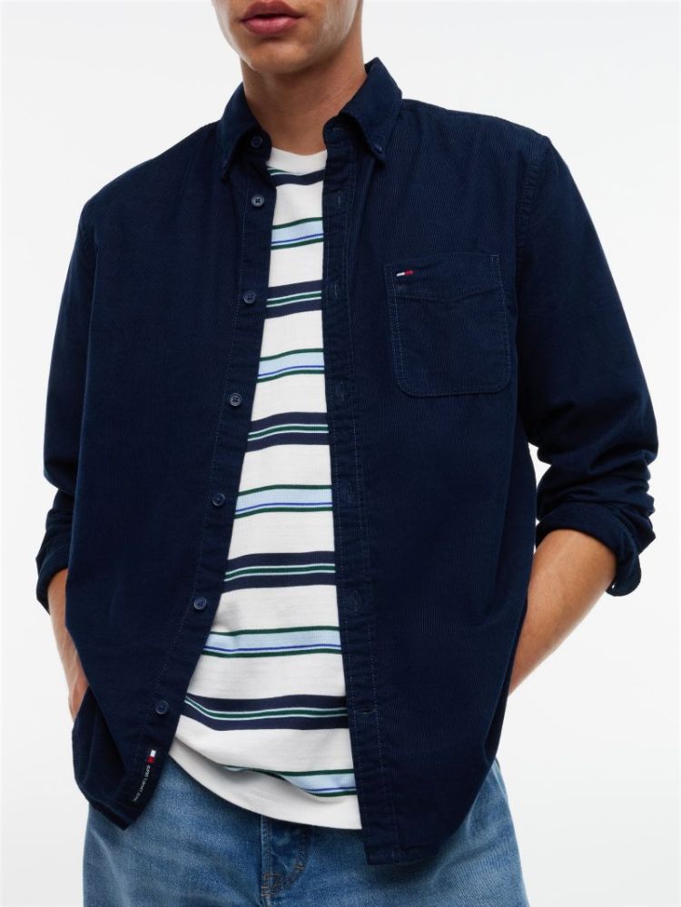H TJM REG BABY CORD HEMD EXT C1G DARK BLUE