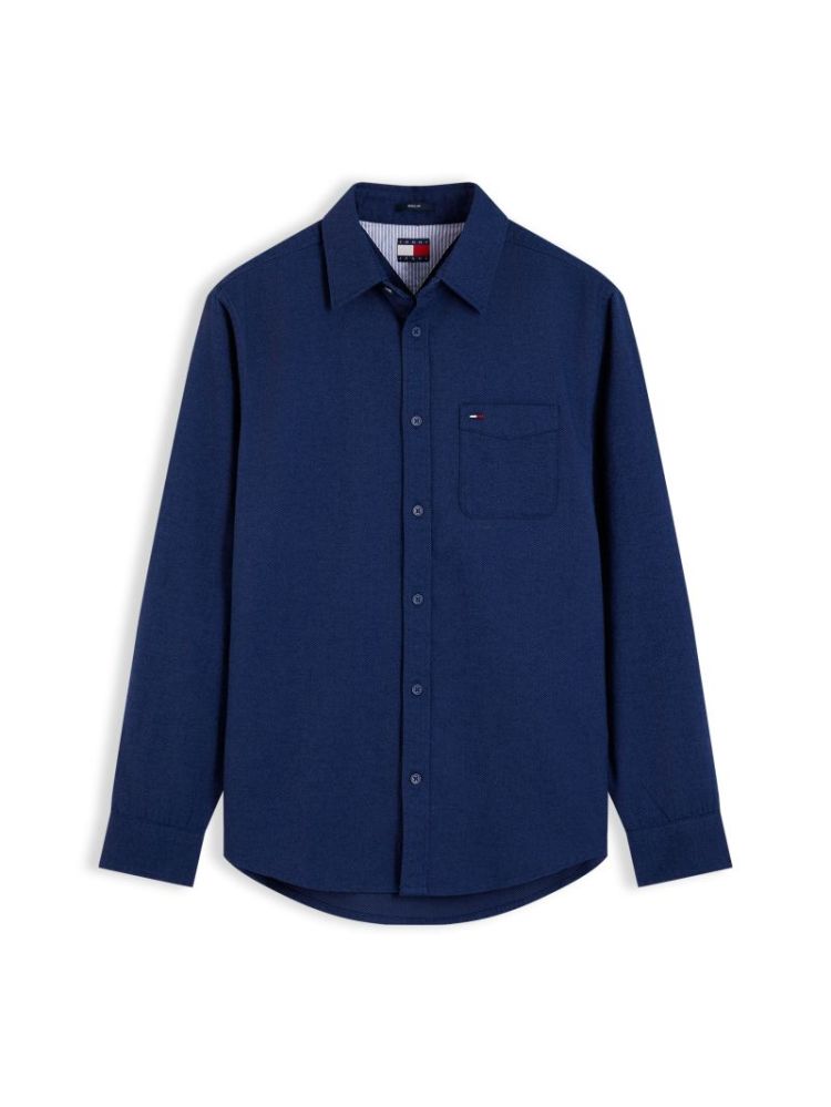 H TJM REG FLANNET HEMD EXT DB7 BASIC NAVY