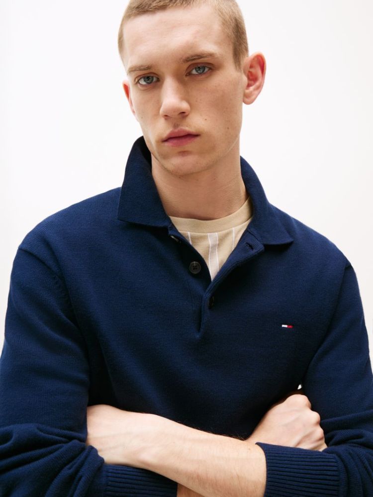 H TJM SLIM ESSENT POLO EXT C1G DARK BLUE