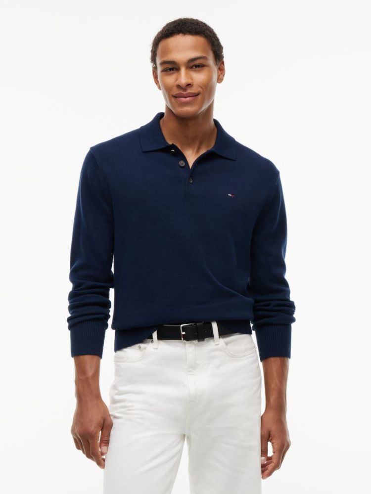 H TJM SLIM ESSENT POLO EXT C1G DARK BLUE