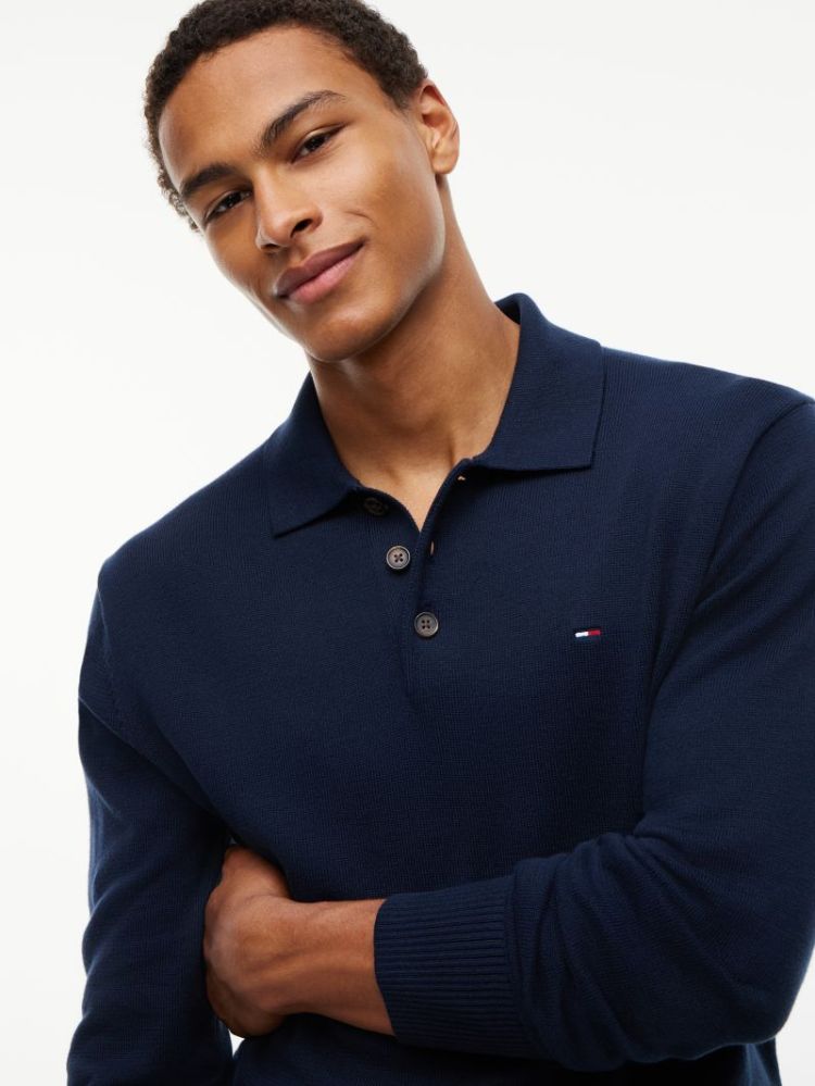 H TJM SLIM ESSENT POLO EXT C1G DARK BLUE