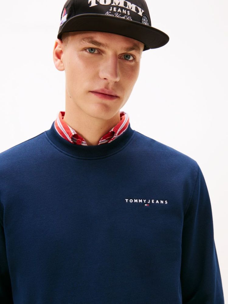 H TJM REG LINEAR CREW EXT C1G DARK BLUE