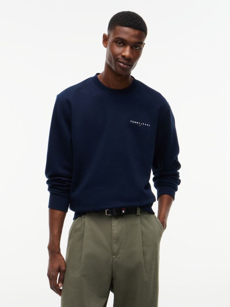 H TJM REG LINEAR CREW EXT C1G DARK BLUE