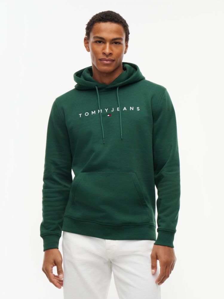 H TJM REG LINEAR LOGO HOODIE MBM VELVET GREE