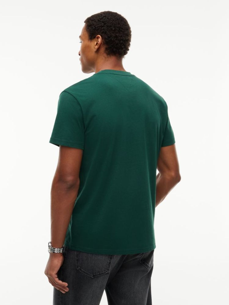 H TJM REG LINEAR LOGO T-SHIRT MBM VELVET GREE