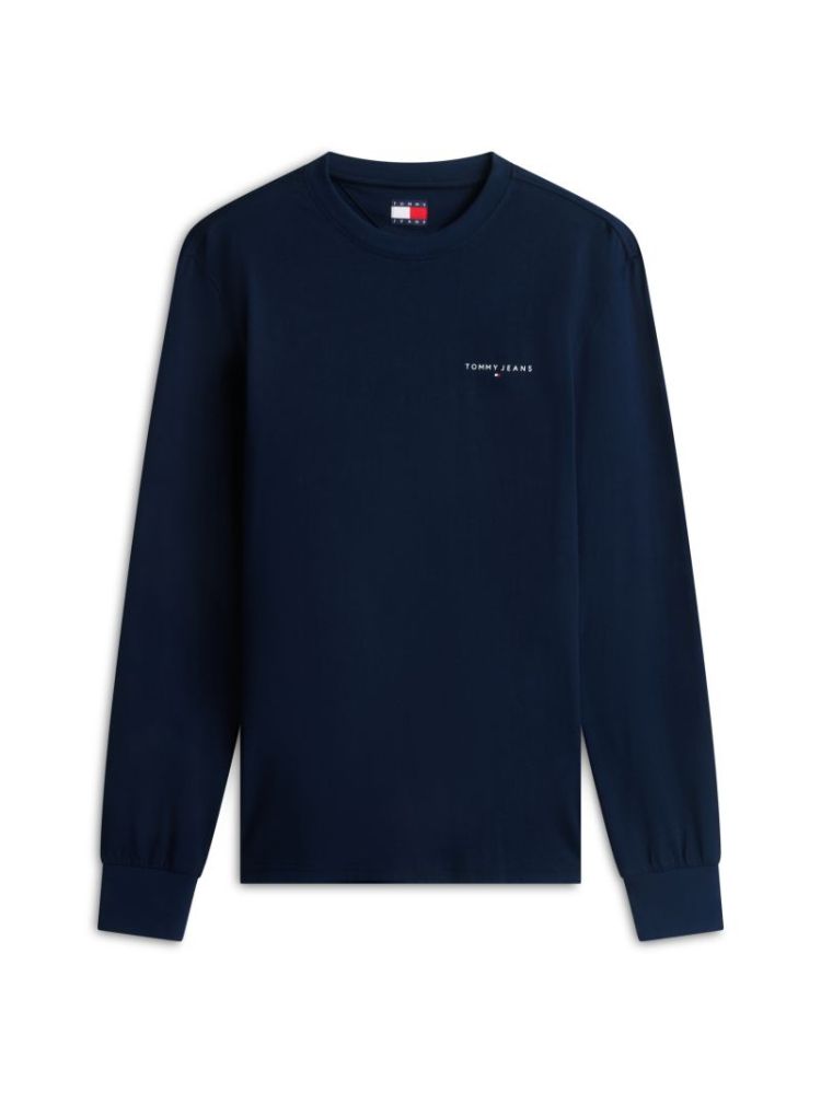 H TJM SLIM CHEST LINEAR T-SHIR C1G DARK BLUE
