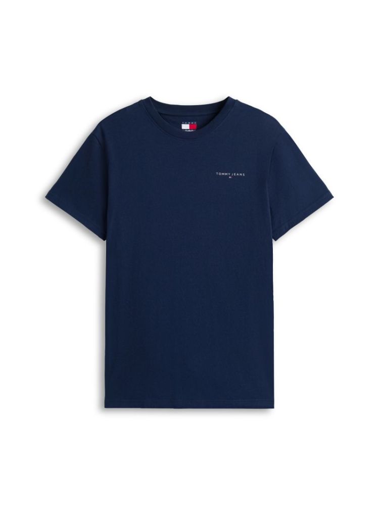H TJM SLIM LINEAR CHEST T-SHIR C1G DARK BLUE