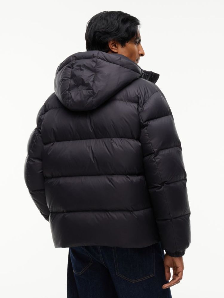 H TJM ESSENT DOWN JACKET EXT BDS BLACK