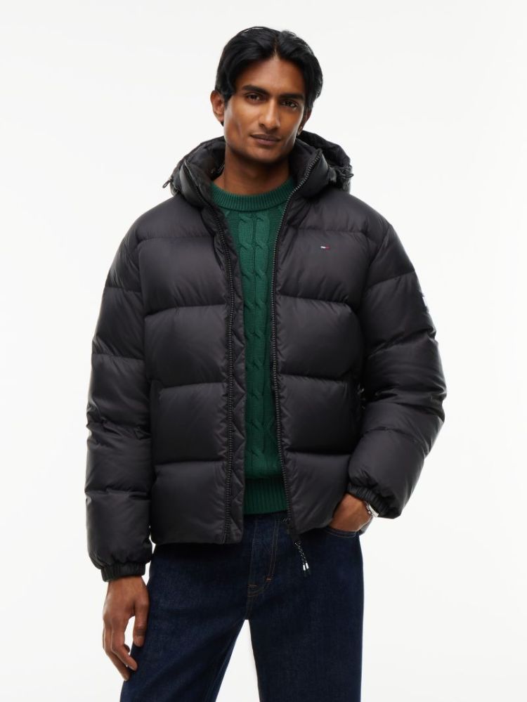 H TJM ESSENT DOWN JACKET EXT BDS BLACK