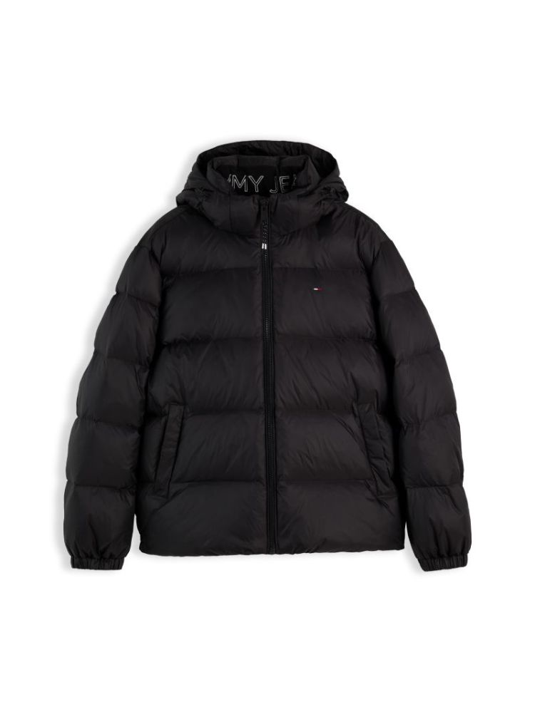 H TJM ESSENT DOWN JACKET EXT BDS BLACK