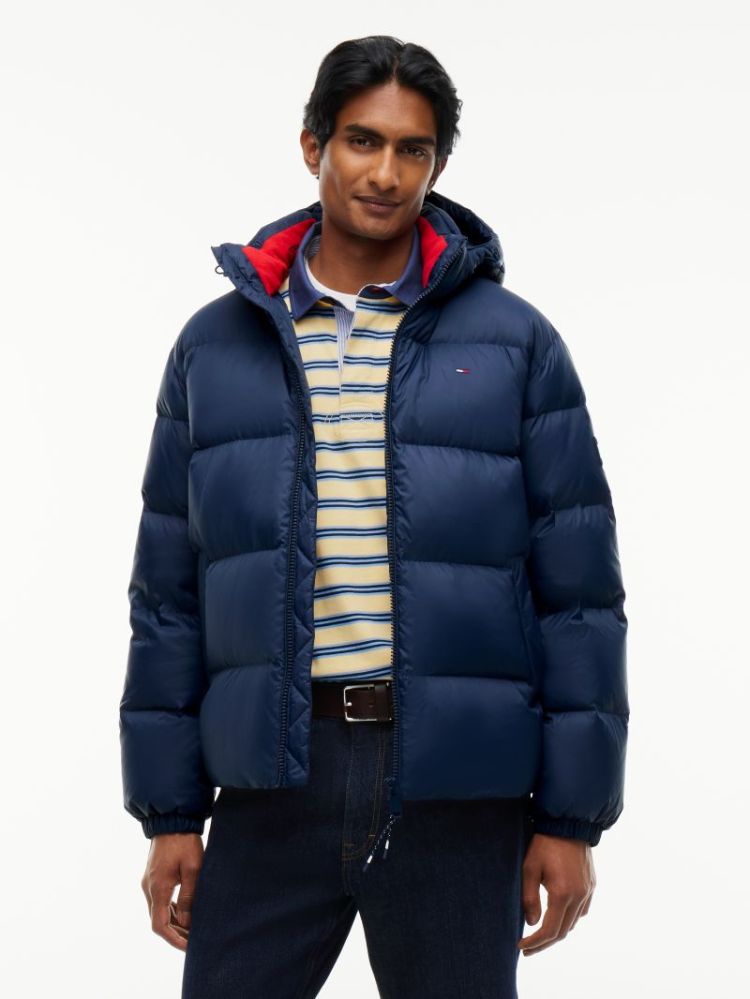 H TJM ESSENT DOWN JACKER EXT C1G DARK BLUE