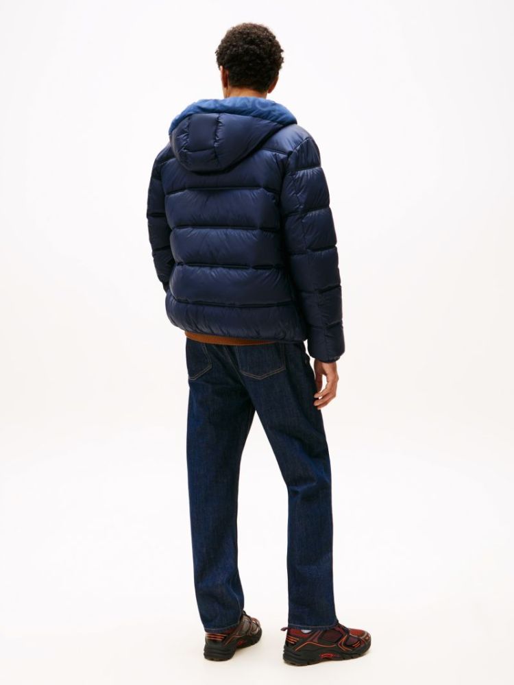 H TJM HOODED LOGO JACKET EXT C1G DARK BLUE