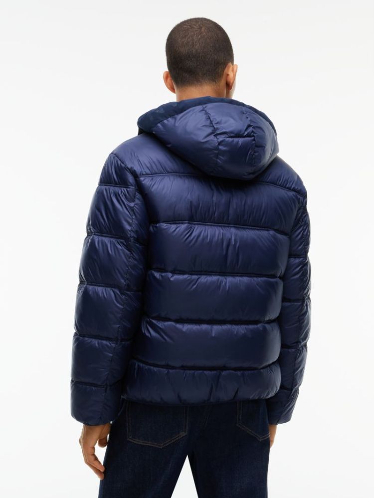 H TJM HOODED LOGO JACKET EXT C1G DARK BLUE