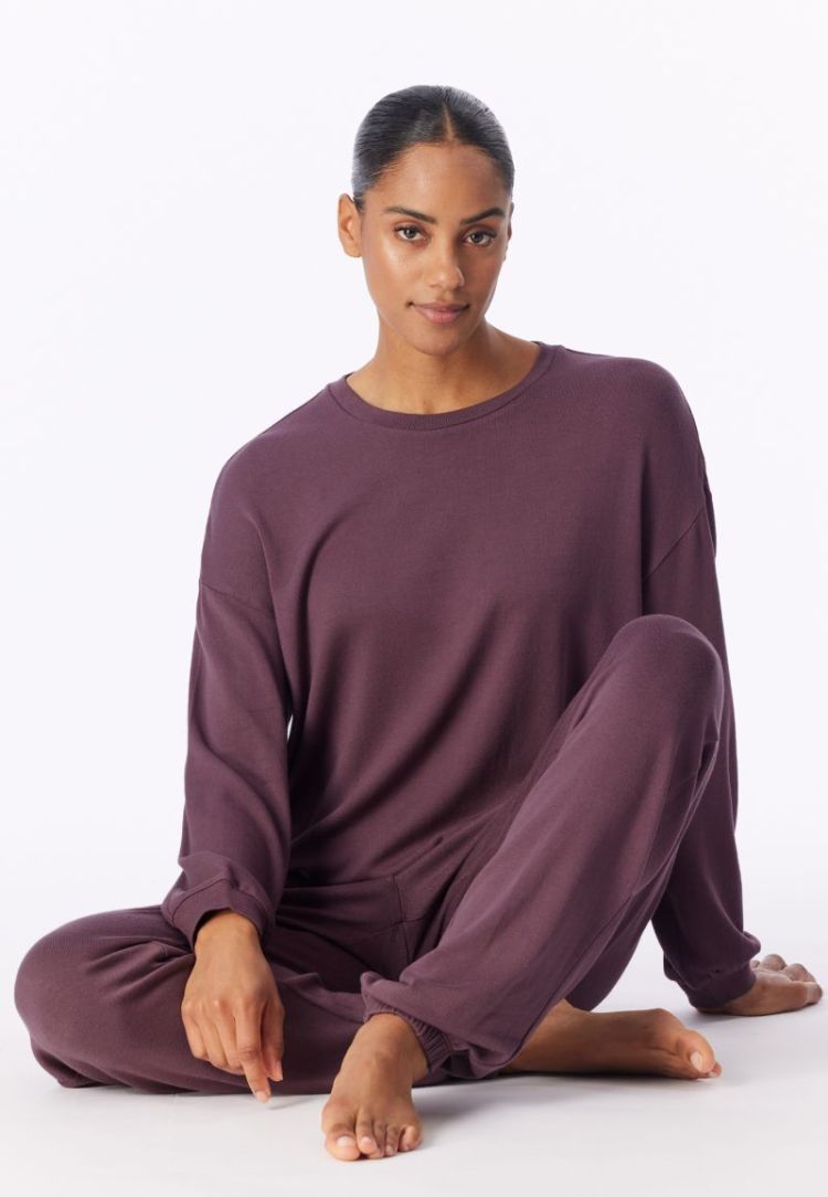 D PYJAMA LONG 325-COCOA BROWN