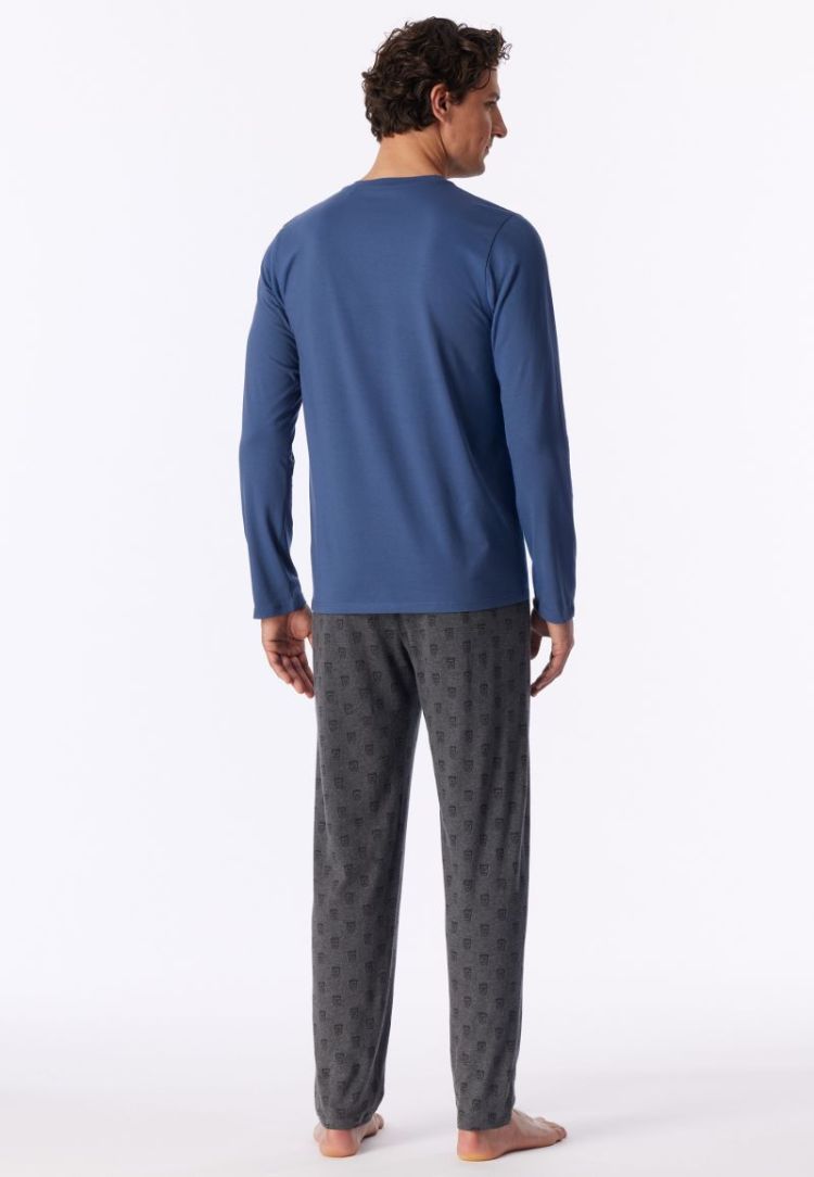H PYJAMA LONG 214 DONKERGRIJS