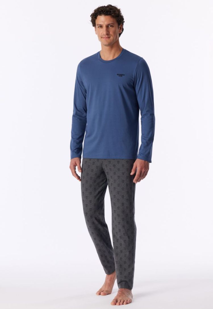 H PYJAMA LONG 214 DONKERGRIJS