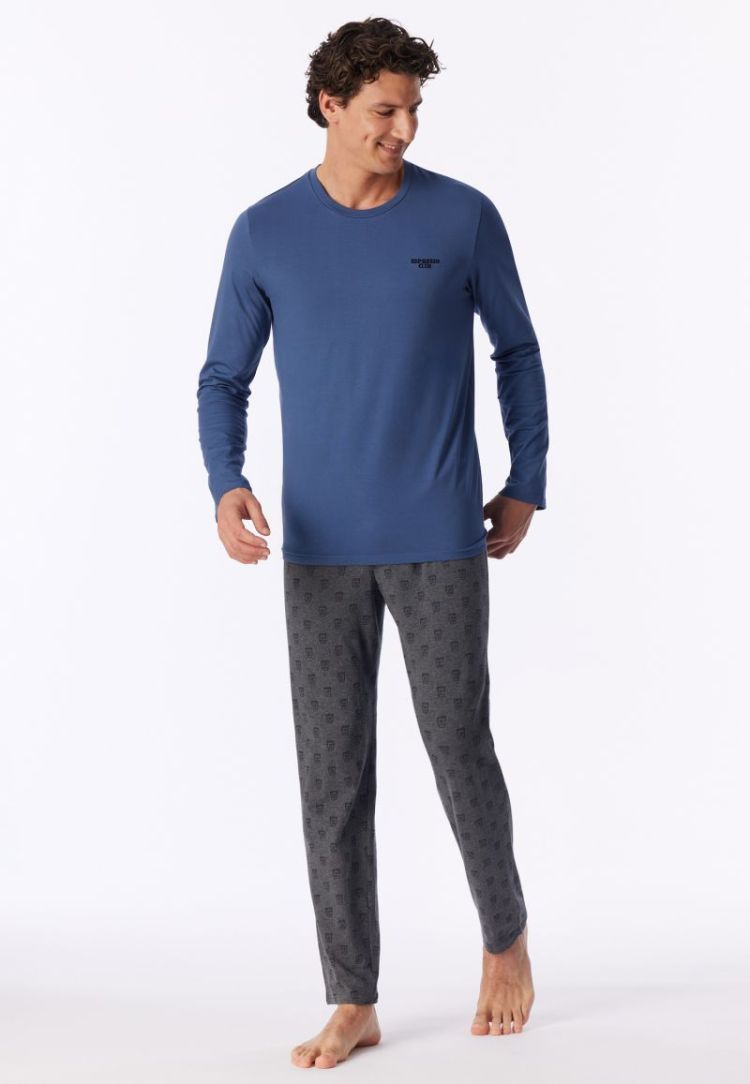 H PYJAMA LONG 214 DONKERGRIJS